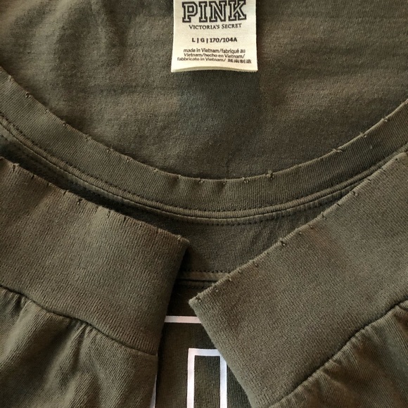 PINK Crop Top, Long Sleeve - Picture 3 of 3